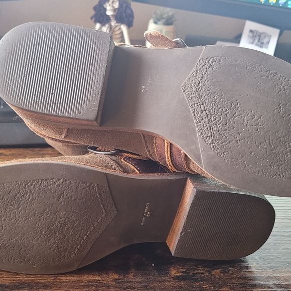 Matisse Brown Suede Ankle Boots with Straps - Picture 4 of 6